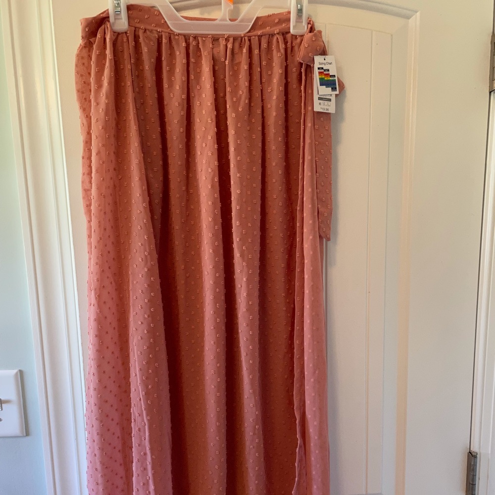 Long, wrap around bathing suit coverup